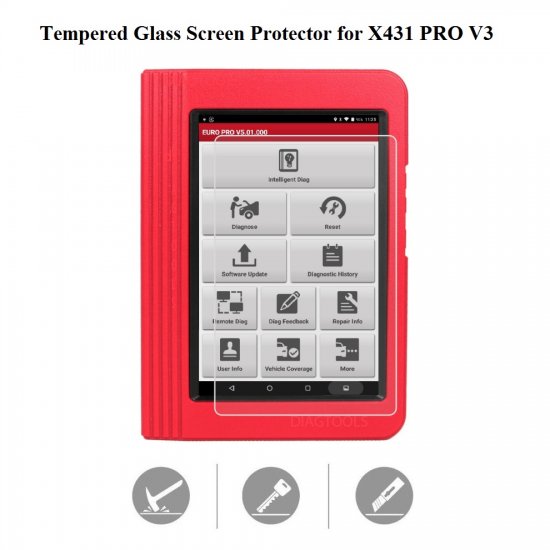 Tempered Glass Screen Protector for 8inch LAUNCH X431 PRO V3.0 - Click Image to Close
